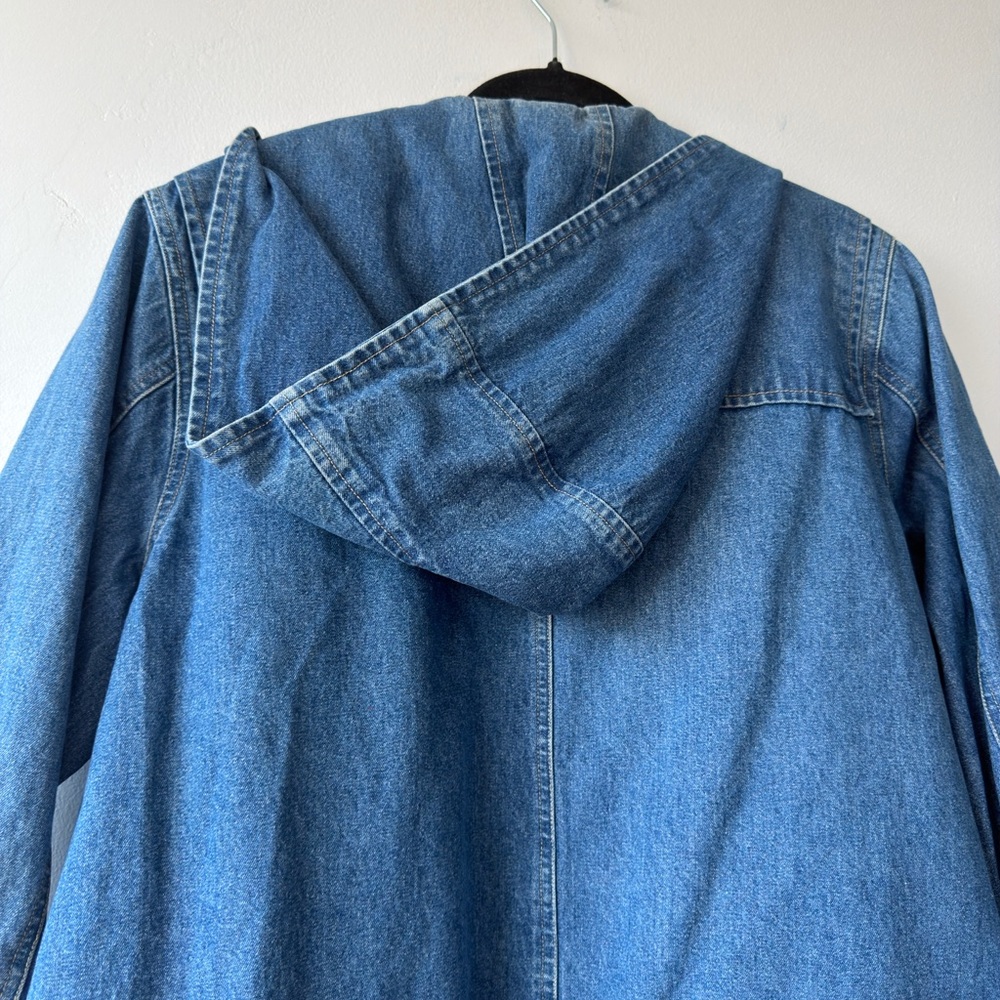 Denim&Co Blue Hooded‎ Jacket with Toggle Buttons - Picture 11 of 11